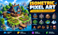 create isometric pixel art game environment and asset