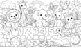 create educational coloring book illustrations for kids