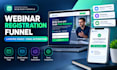 build a webinar registration funnel with email automation