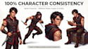 create consistent ai character design and concept art