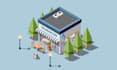 create 2d isometric illustration