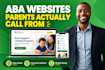 design aba therapy website that gets parents to request intake