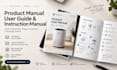 design product user guide, instruction manual, illustrated assembly instructions