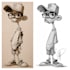 draw a cartoon characters in a funny sketch