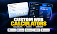 build custom web calculator pricing tool and quote estimator