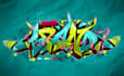 make a graffiti logo with real spray paint textures