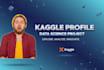 provide kaggle profile and data science project promotion