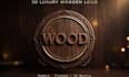 design 3d wooden style logo