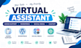 virtual assistant for admin support, wordpress, social media and chatgpt
