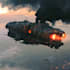 custom spaceship illustration and futuristic spacecraft design