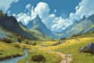 create fantasy landscape illustrations