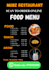 design qr menu and table tent for restaurant cafe