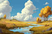 draw a fantasy landscape illustrations