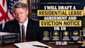 draft a residential lease agreement and eviction notice UK US