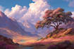 create fantasy landscape illustrations
