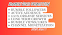 rumble channel promotion, video promotion