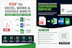 Convert pdf to excel and word with accurate formatting by Riazsalarzai1 ...
