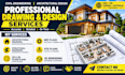 draft house plan architectural permit drawings, mep, hvac, structural design