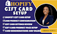 set up shopify gift cards and gift card products