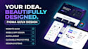 design figma website UI UX, mobile app, auto layout, prototype and design system