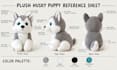 do custom plush reference sheet plushie stuffed kawaii animal tech pack design