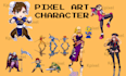 2d pixel art animation sprite sheet pixel art character design pixel sprite