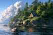 beautiful landscape illustration art