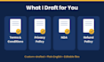 draft your terms and conditions and privacy policy
