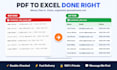 convert scanned PDF and images to editable excel or sheets