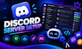 create a custom discord server setup with roles, channels and bots