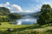 create flat landscape illustration