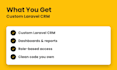 develop a custom laravel CRM, admin panel and business dashboard