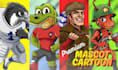 design a custom cartoon mascot and mascot logo