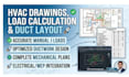 do hvac drawings load calculation duct layout mechanical electrical plans