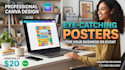 design professional custom canva posters, flyers, graphics