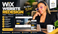 redesign wix website, wix website design and responsive wix website