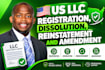 do llc registration, dissolution, reinstatement and amendment