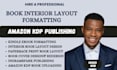 do interior book layout formatting children book design for KDP or ingramspark