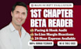 beta read your first chapter romance thriller fantasy