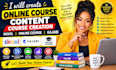 create online course content course creation skool online course kajabi course