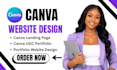 design a stunning canva website, canva portfolio website