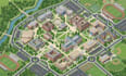 design custom campus map, school map, park map and facility wayfinding map