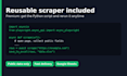 scrape website data into excel or google sheets