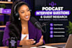 write podcast interview questions and guest research briefs