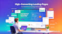 create a responsive landing page using HTML CSS and javascript