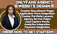build onlyfans agency website, modeling website that generates converting leads