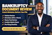 review your bankruptcy documents for errors before you file