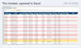 create an excel invoice and payment tracker