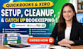 quickbooks and xero setup, cleanup and catch up bookkeeping