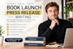 write a book launch press release, author announcement, book publicity